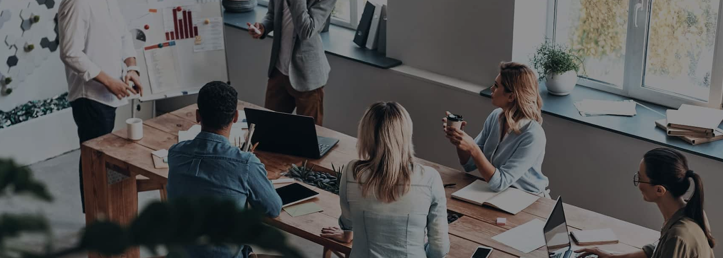 Team meeting in conference room